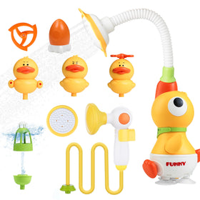 XYUYTOEI Baby Bath Sprayer Duck Base adds playful water action to bath time.