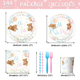 XYYXYIXIN bear theme plates 7inch provide sturdy snack serving for children
