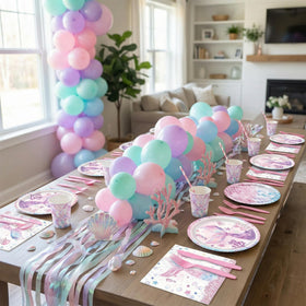 XYYXYIXIN mermaid party cutlery 24, kid-friendly and convenient for little hands