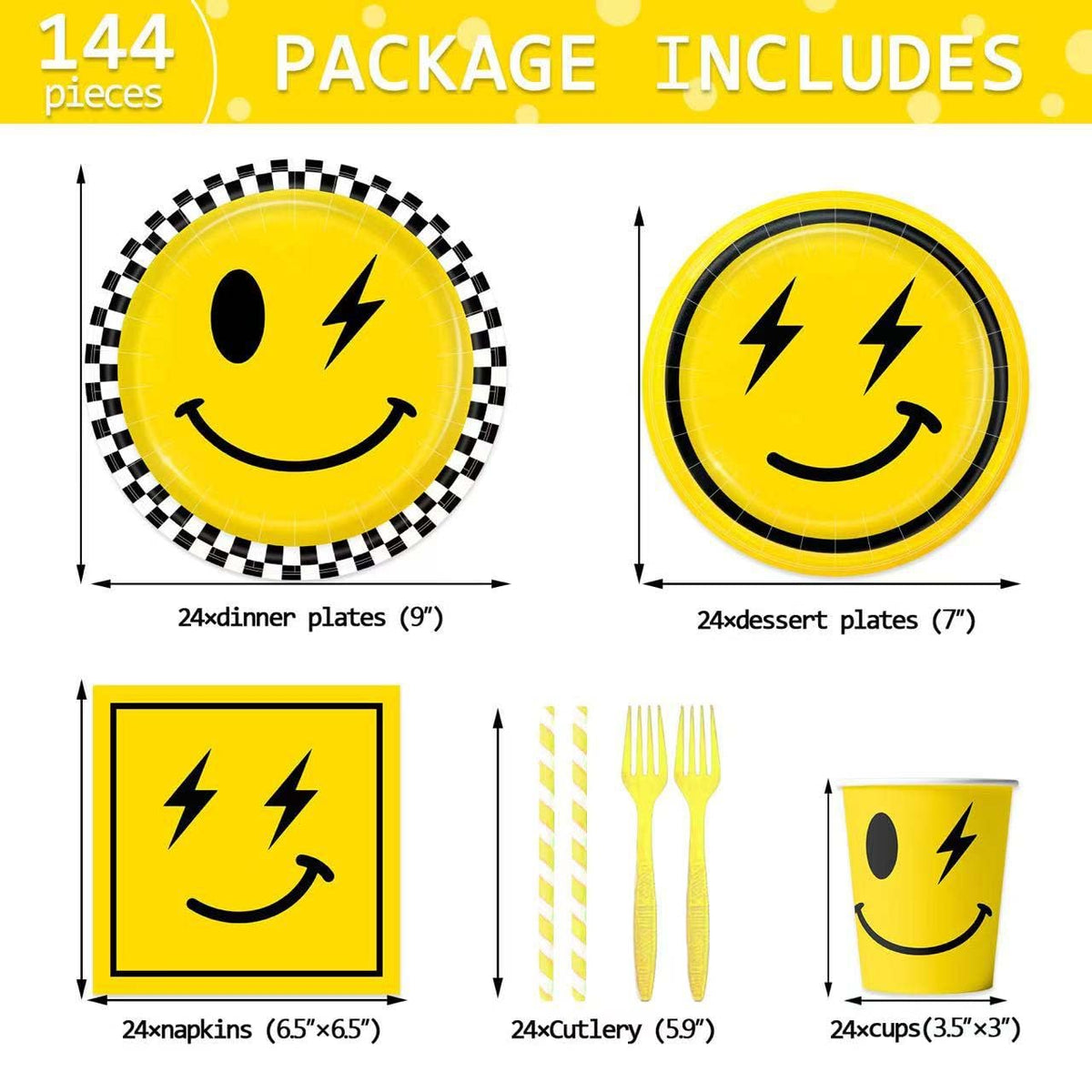 XYYXYIXIN yellow smiley face cups convenient party drinkware