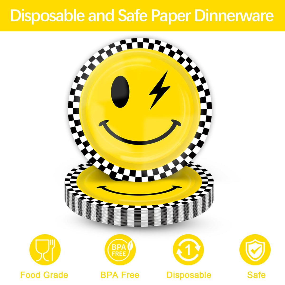 XYYXYIXIN yellow smiley face cutlery durable, tidy dining