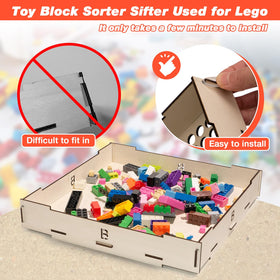 Xzunk sorter uses six compartments to separate Lego bricks by size.
