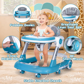 XZV Baby Walker showing adjustable height for growing babies.