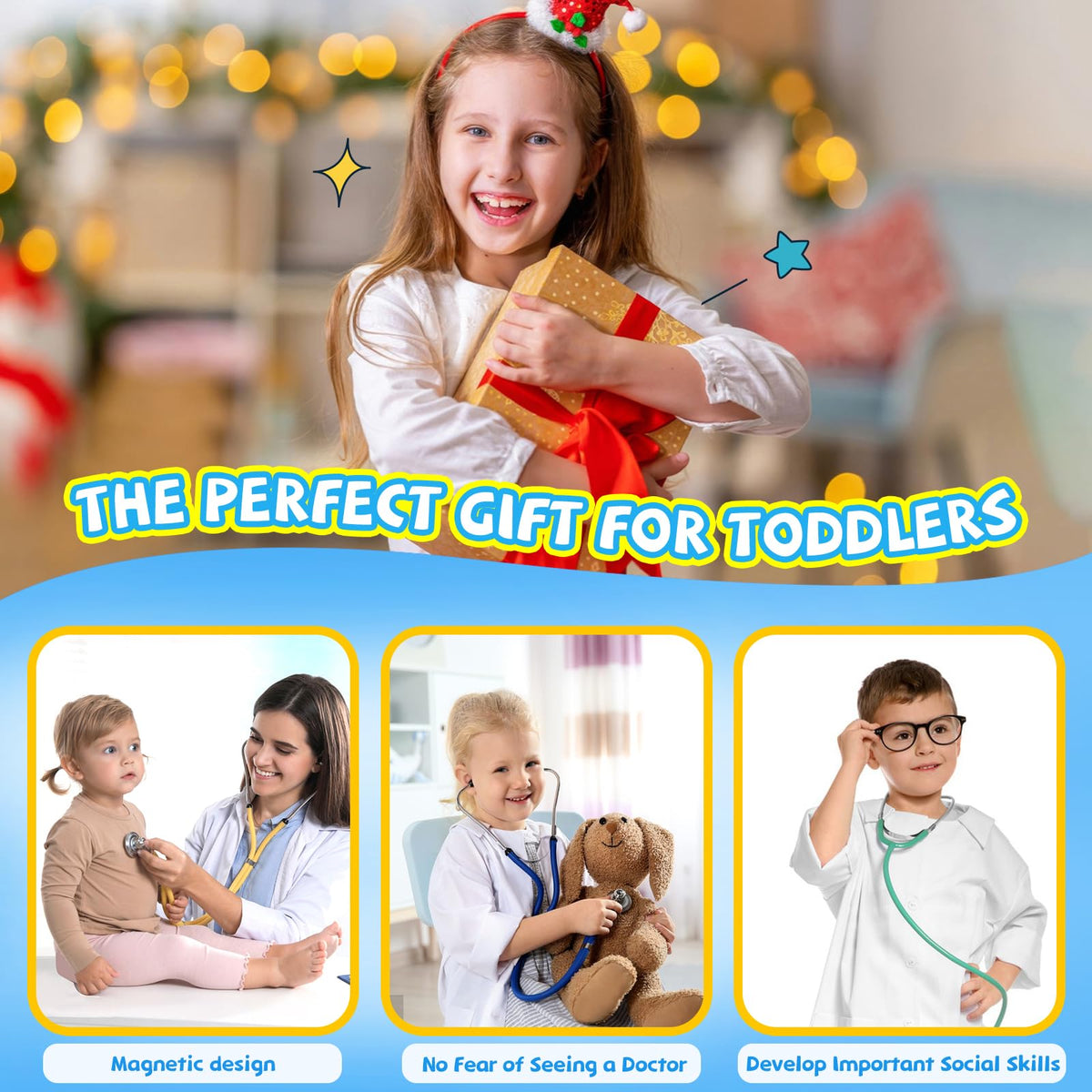 XZZO doctor kit playset scene for organized, travel-friendly pretend care