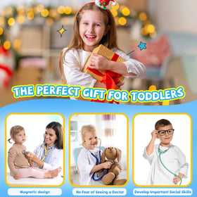XZZO doctor kit playset scene for organized, travel-friendly pretend care