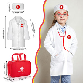 XZZO Doctor Kit doctor-costume: complete look boosts imaginative doctor role play.