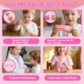 XZZO Kids stethoscope heartbeat sounds enhance realistic pretend play.