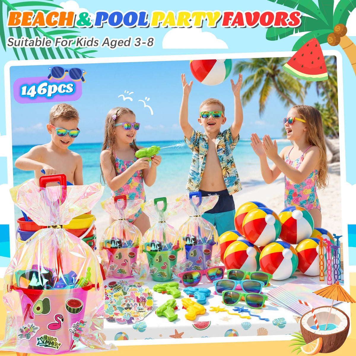 YADIYA sand buckets and shovels for kids at the beach or sandbox