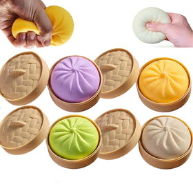 YAGUAN giant glitter dumpling squishy close-up for tactile stress relief and calming sensory play