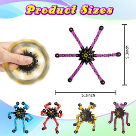 YAIUERL deformable chain diy robot spinners demonstrating portable desk fun and fine motor play