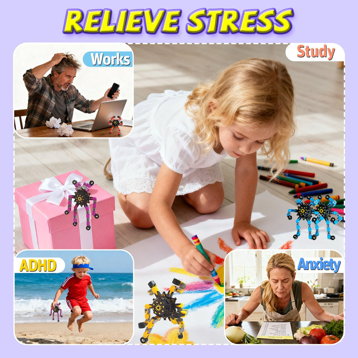 YAIUERL compact desk-friendly toy ideal for quick stress relief.