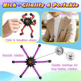 YAIUERL fingertip stress relief gyro toy with rotating patterns for calming concentration