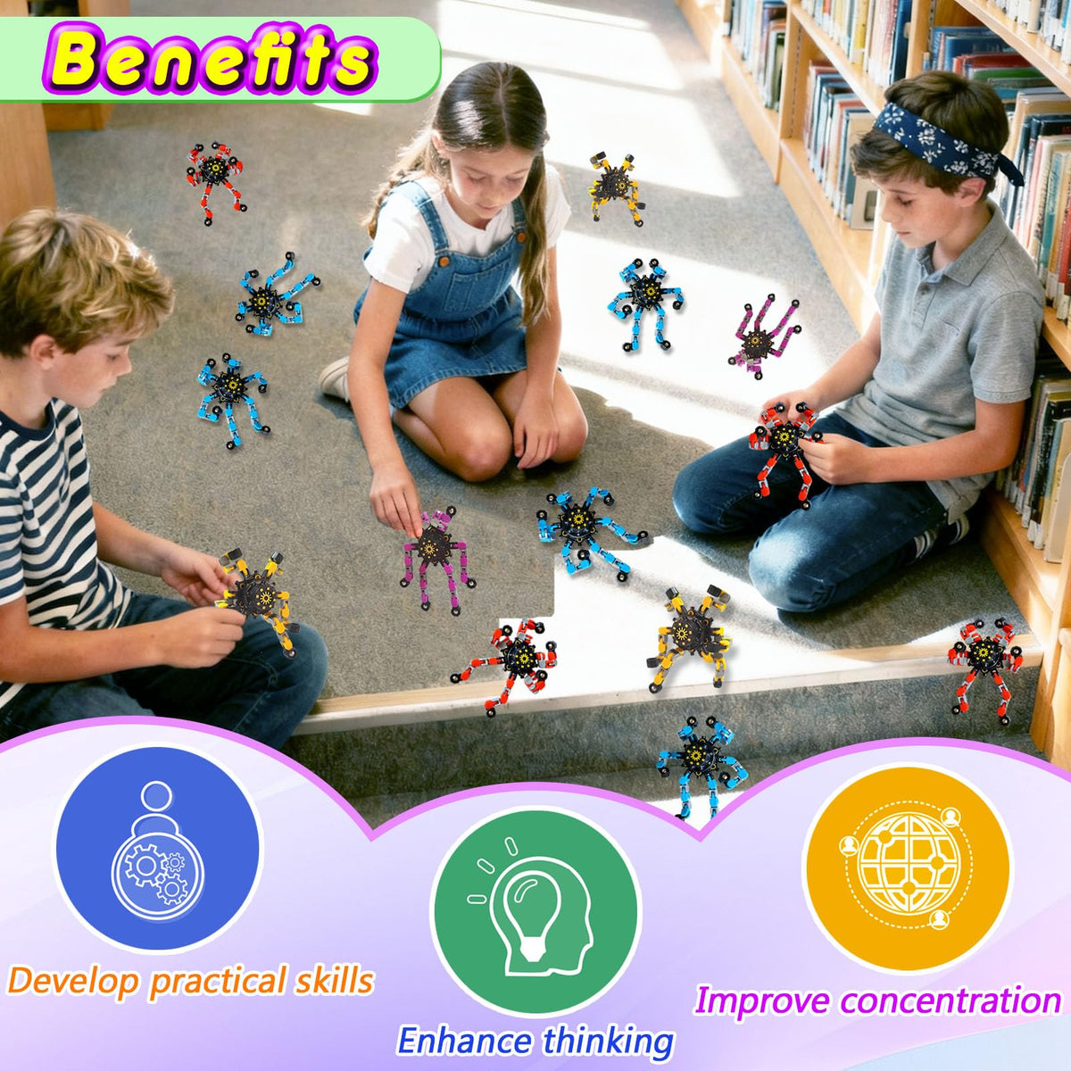 YAIUERL unique rotating patterns that morph as you play, sparking curiosity and engagement