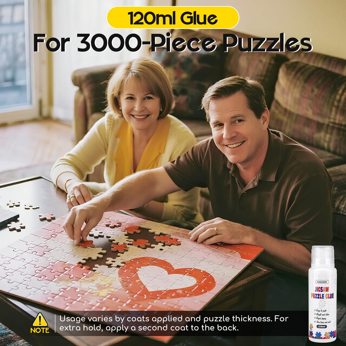 YAKAMOZ puzzle glue sponge-head enables deep coverage into gaps for a stronger bond.