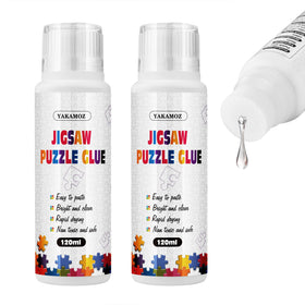 YAKAMOZ puzzle glue with sponge head applies evenly for a solid hold on puzzles.