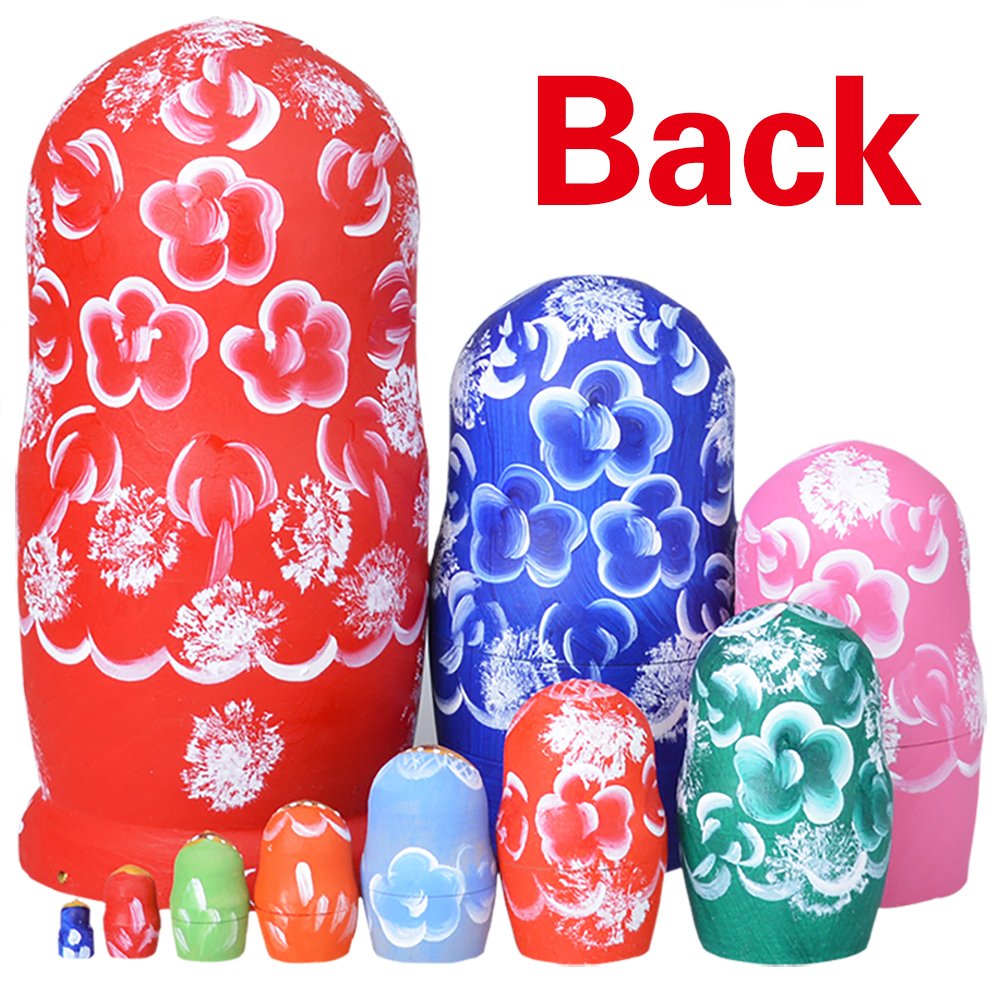 YAKELUS Matryoshka dolls in rainbow hues: durable wooden craftsmanship