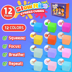 YAKHAN slow-rebound stress cube provides prolonged relief after each squeeze.