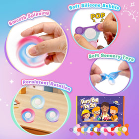 YAKHAN 48pcs pop fidget spinners close-up press-pop action for stress relief