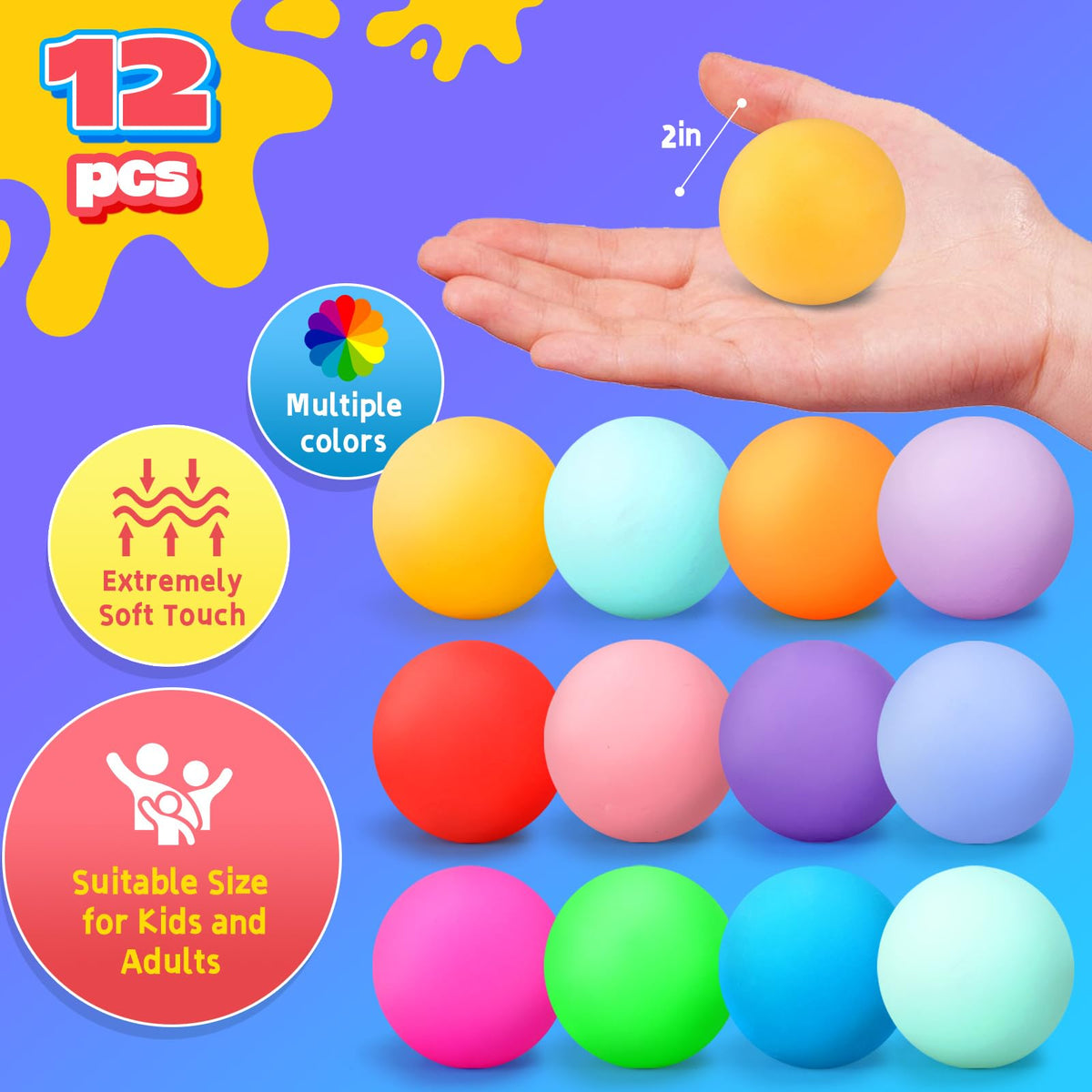 YAKHAN versatile stress balls for home, office, and classroom use.