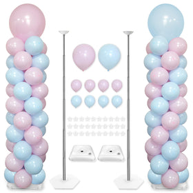 YALLOVE Balloon Column Stand 2-pack with balloons for quick party setup.