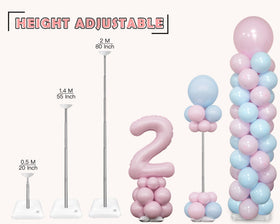 Top cups securely hold latex and foil balloons for stable displays.