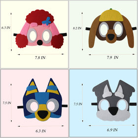 YALARY soft felt puppy mask with adjustable headband for costumes