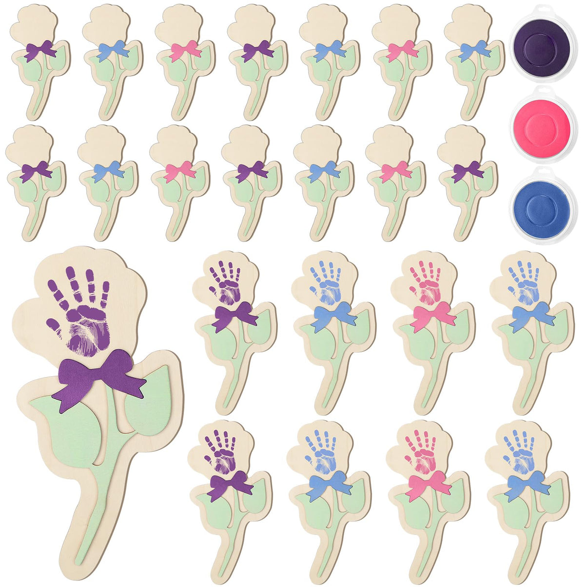 Yalikop Mothers Day handprint cards with colorful designs for lasting memories.