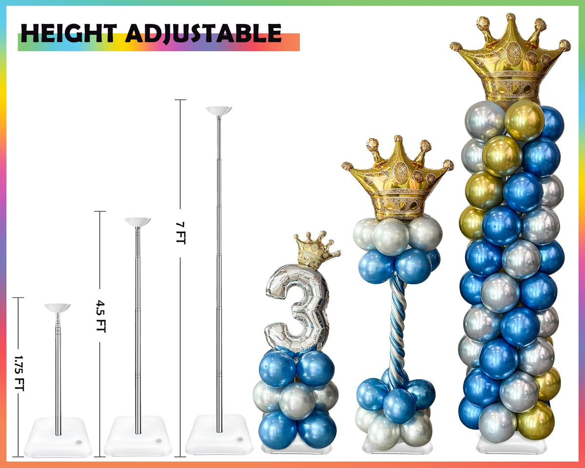 YALLOVE balloon column stand features a stable steel design for durability