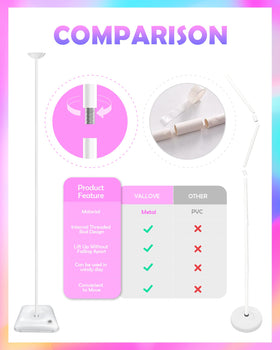 YALLOVE balloon stand height adjustment range enables dynamic decorations.