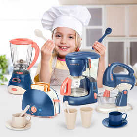 Yalujumb blender with rotating blades and fillable jar for dynamic pretend cooking.