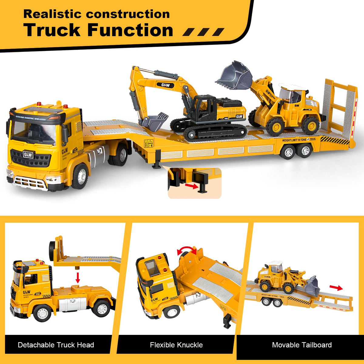 Yalujumb bulldozer toy with sturdy performance and rotating blade action