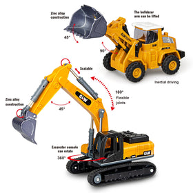 Yalujumb construction vehicles with sound and lights for interactive play