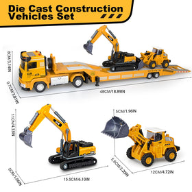 Yalujumb durable alloy and ABS plastic construction vehicles for indoor outdoor play