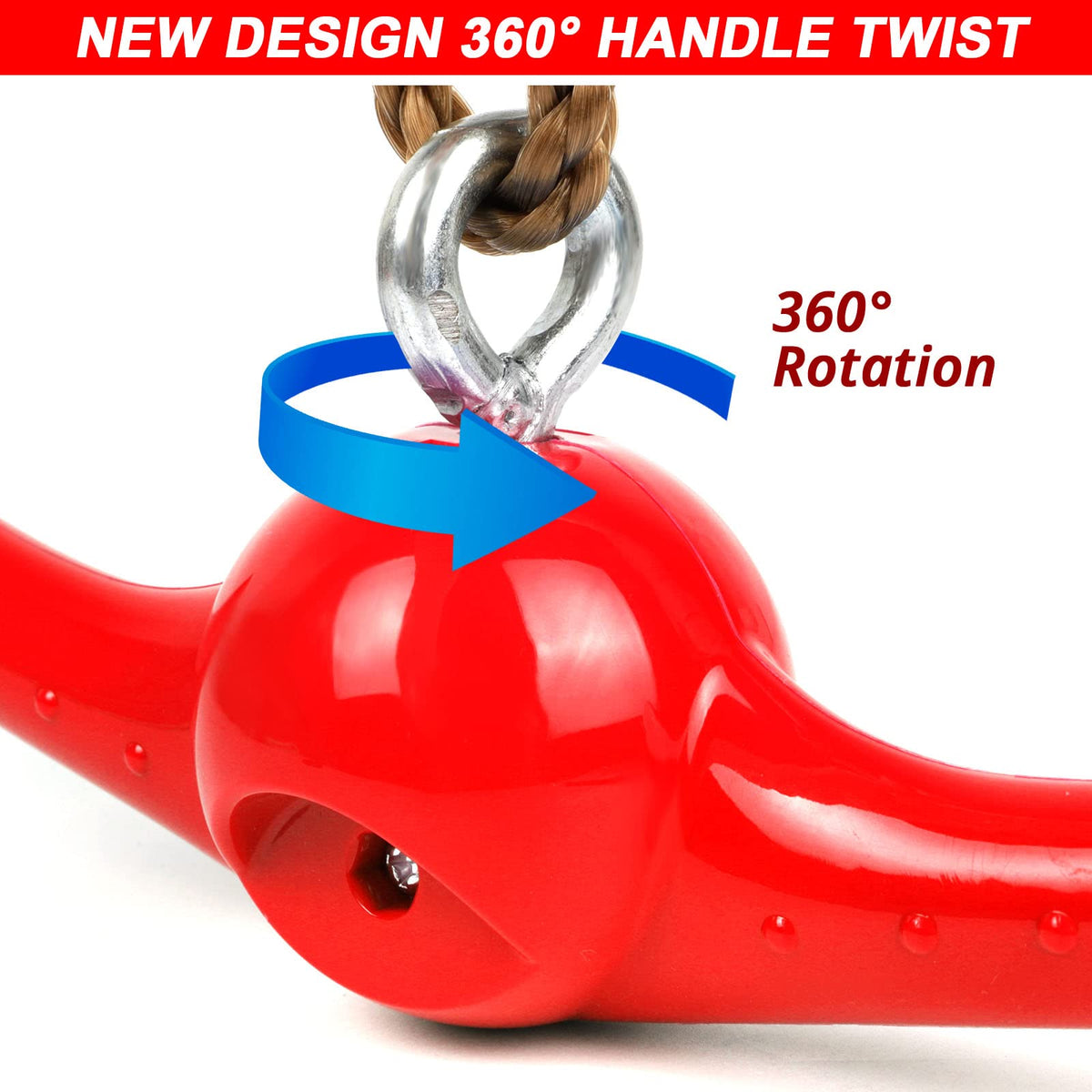 YAMIPROBI Ninja Swing attachment with carabiners enables quick, secure setup.