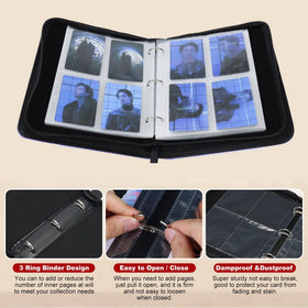 YANENG Photocards Binder 3-ring design enables easy page swaps