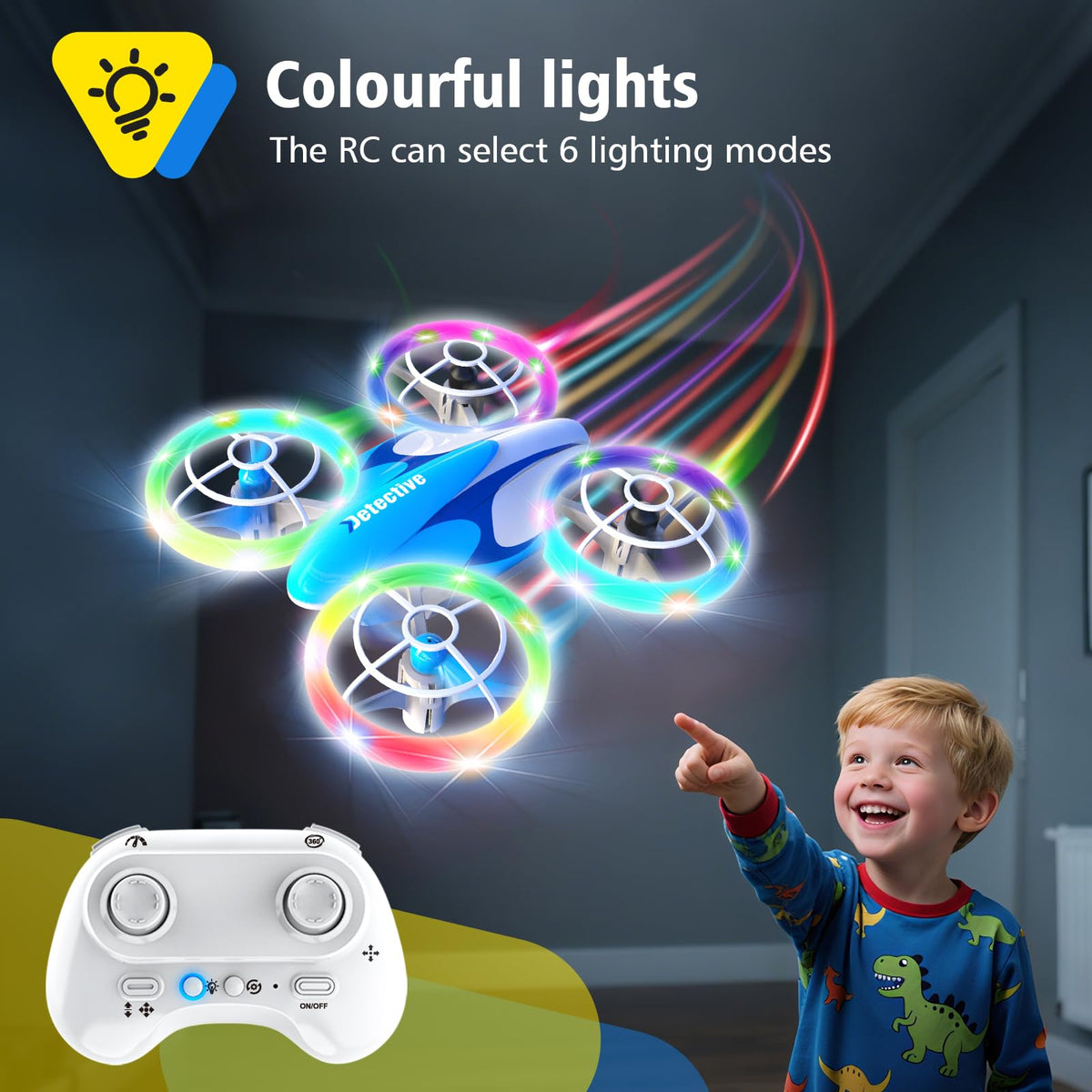 YANGALOOP mini drone demonstrating beginner joystick control for intuitive first flights.