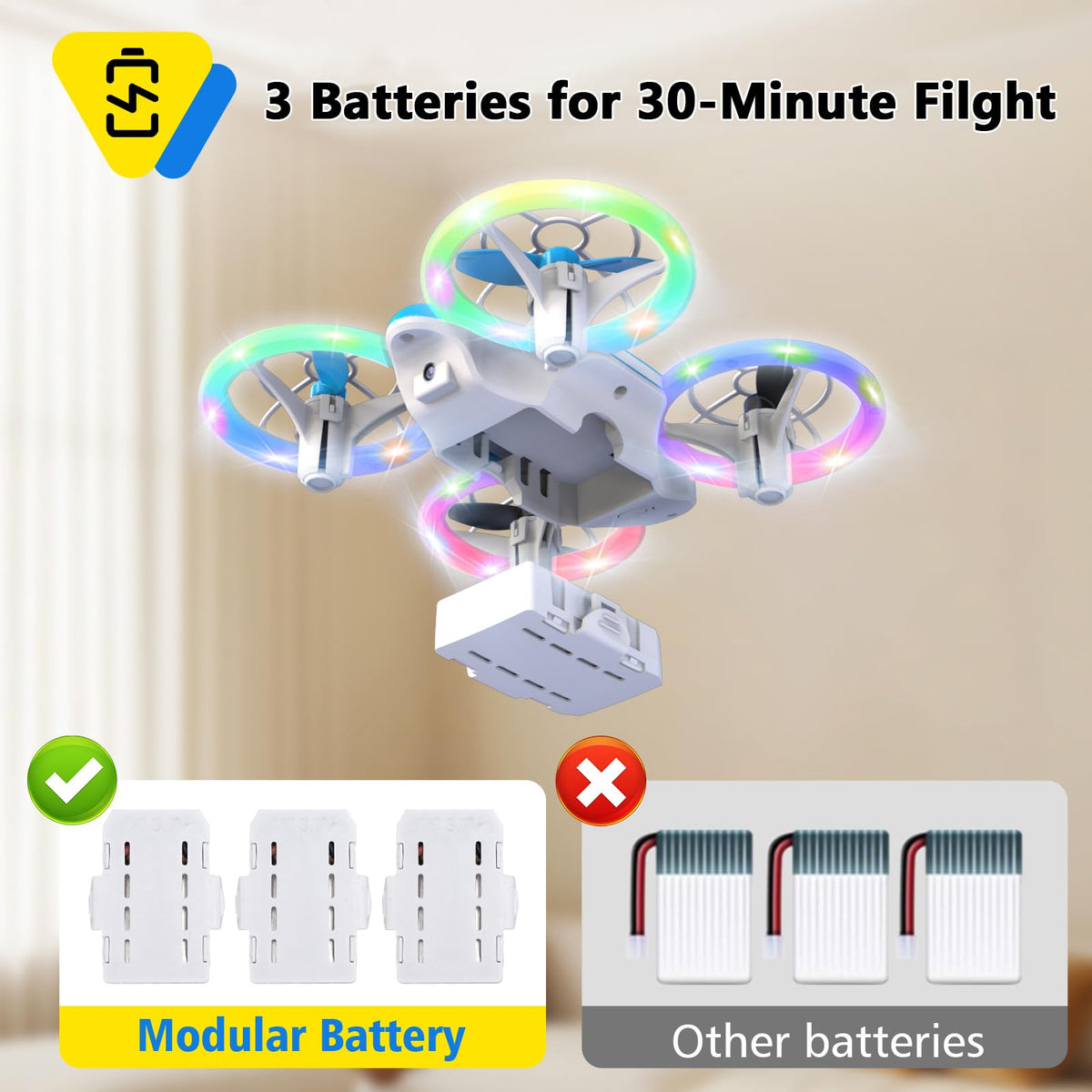 YANGALOOP mini drone with ABS guards for durable safety.