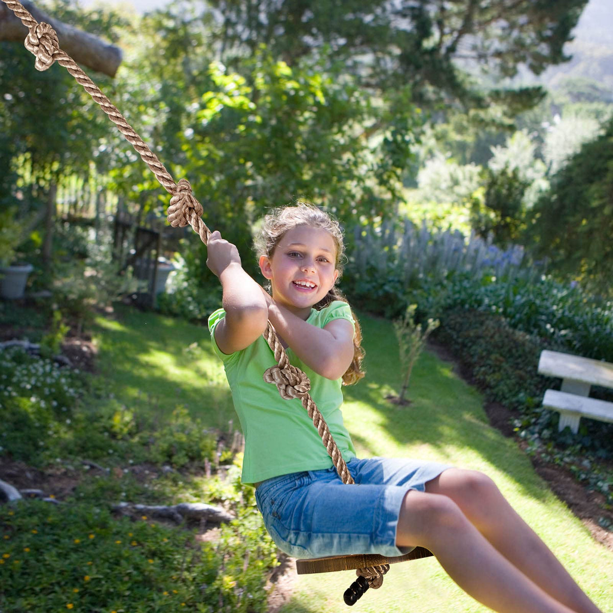Height adjusts to growing kids for flexible backyard fun