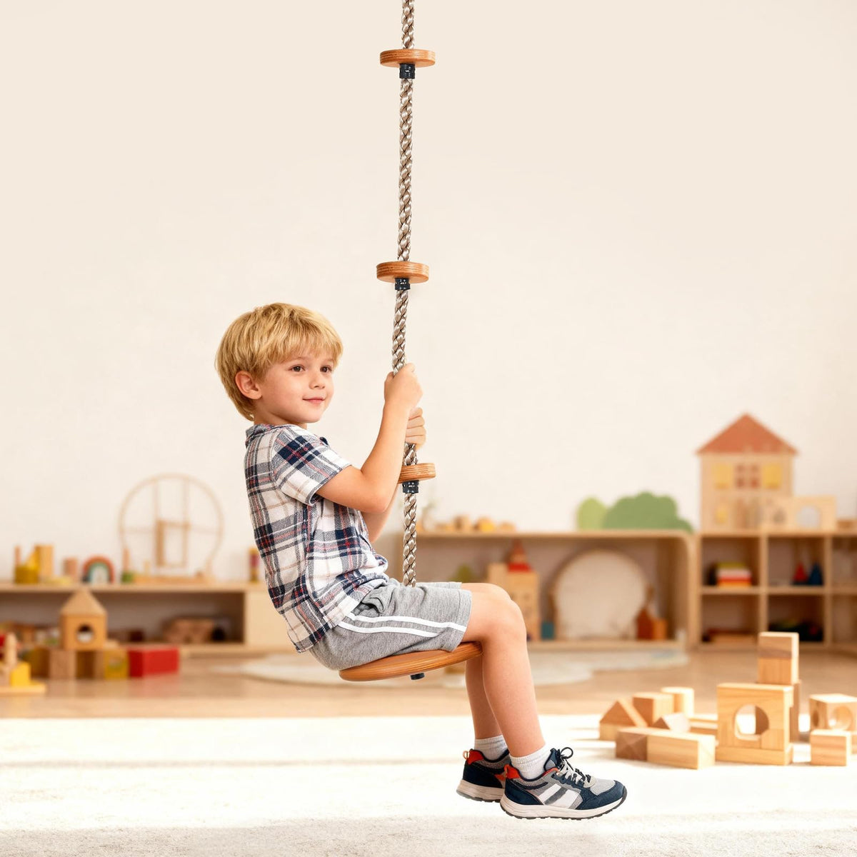 Yangbaga backyard play set in a sunlit yard ideal for active kids.