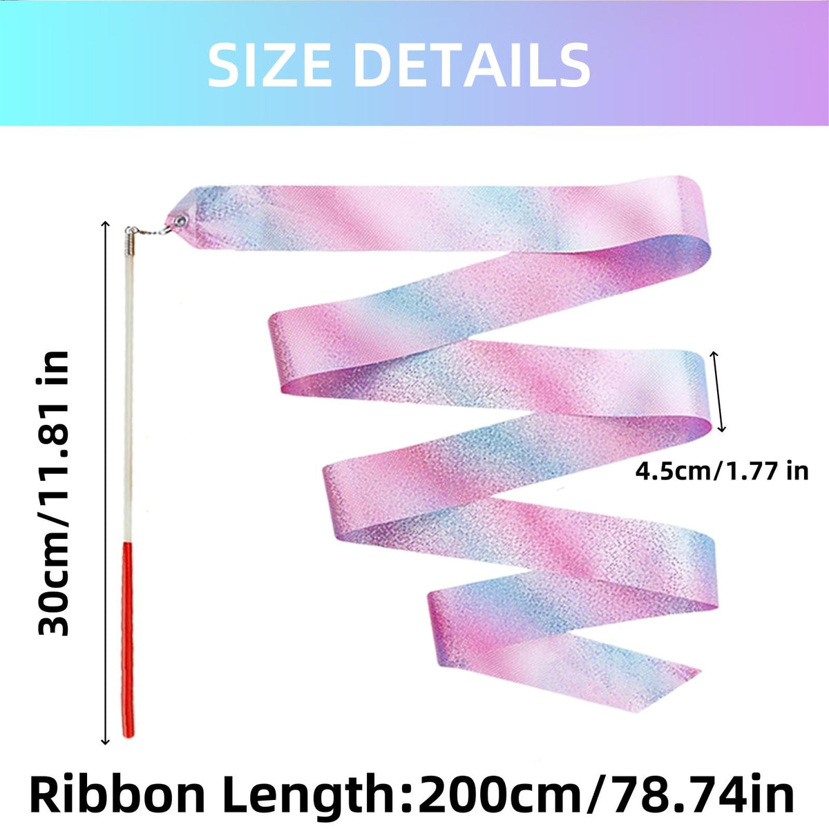 YANMIN dance ribbon wand in colorful hues for lively performances