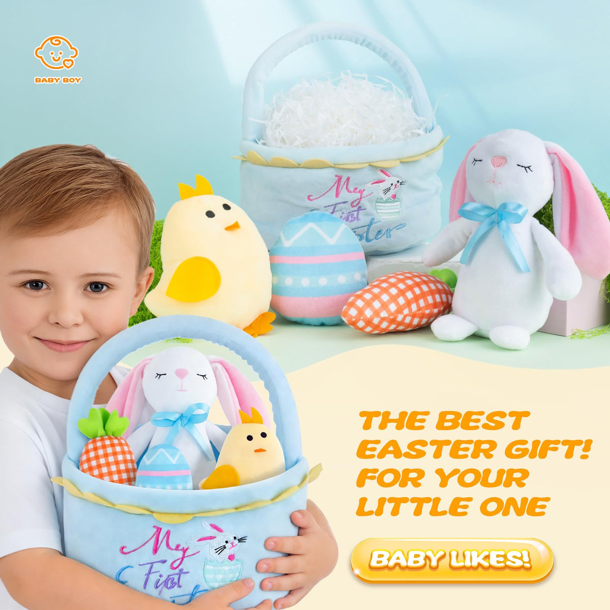 Yanoayimo egg plush for baby-friendly Easter décor and cuddle moments.