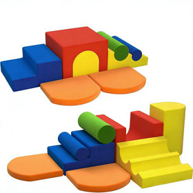 Yaofala 8-piece colourful soft play set enables safe indoor exploration