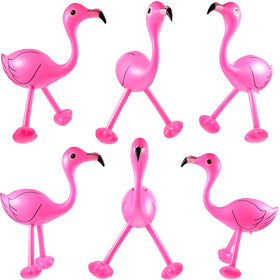Yaomiao 12-pack inflatable pink flamingos for 22-inch yard and pool party decor