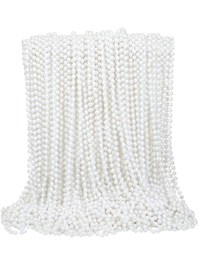 Yaomiao white faux pearl necklaces for versatile party wear and décor.