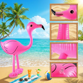 Yaomiao beach luau flamingo inflatable for tropical party setup