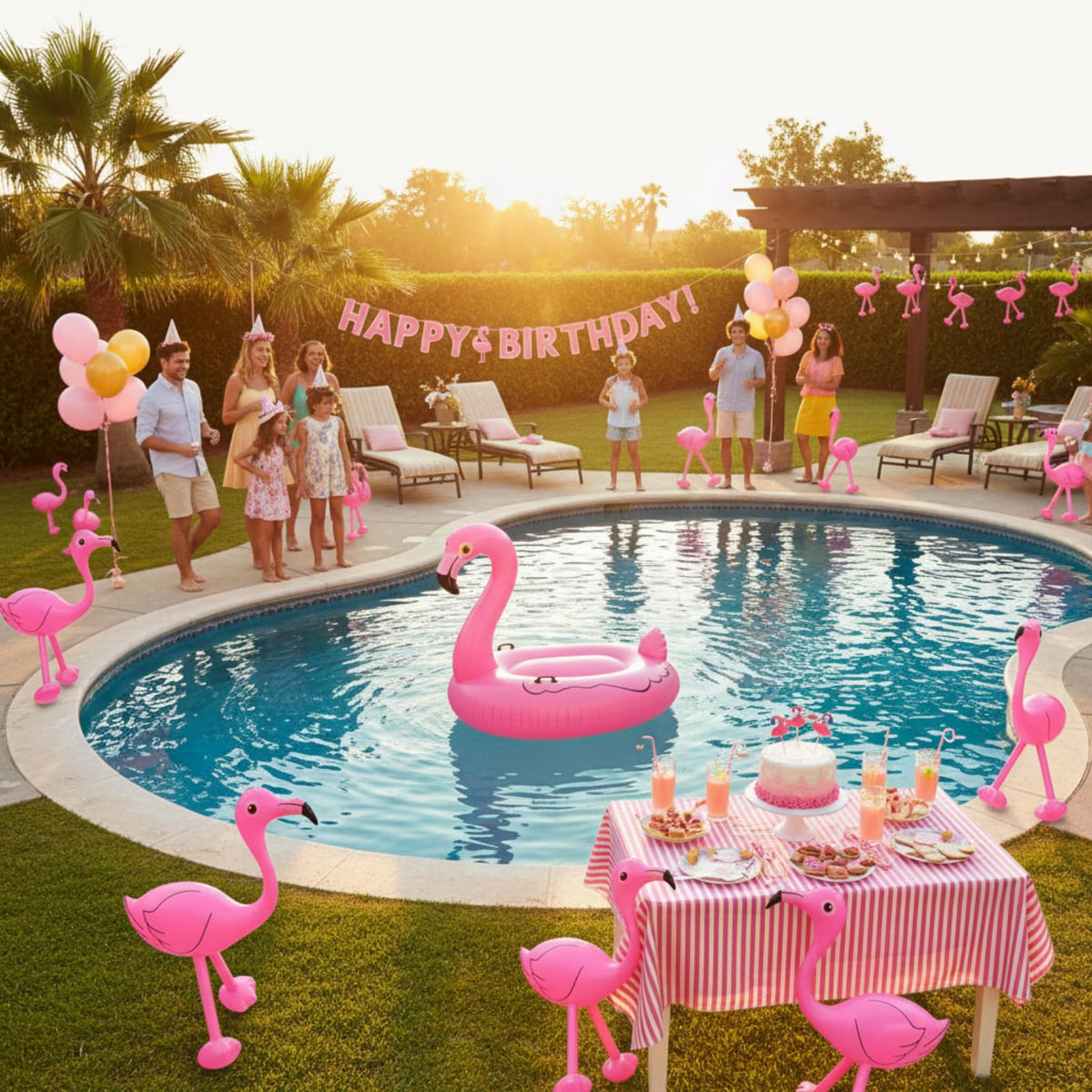 Yaomiao classroom flamingo decor suitable for events and learning spaces