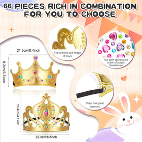 Yaomiao crystal diamond stickers provide strong adhesion for sparkly crown decoration.