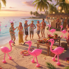 Yaomiao durable PVC flamingo decorations designed for repeated seasonal use