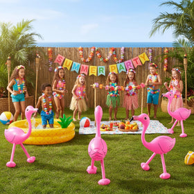 Yaomiao poolside flamingo decorations provide high visibility for backyard events