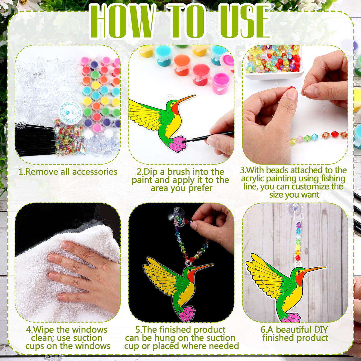 Yaomiao fishing line hanging, easy display on windows balconies and garden spaces.